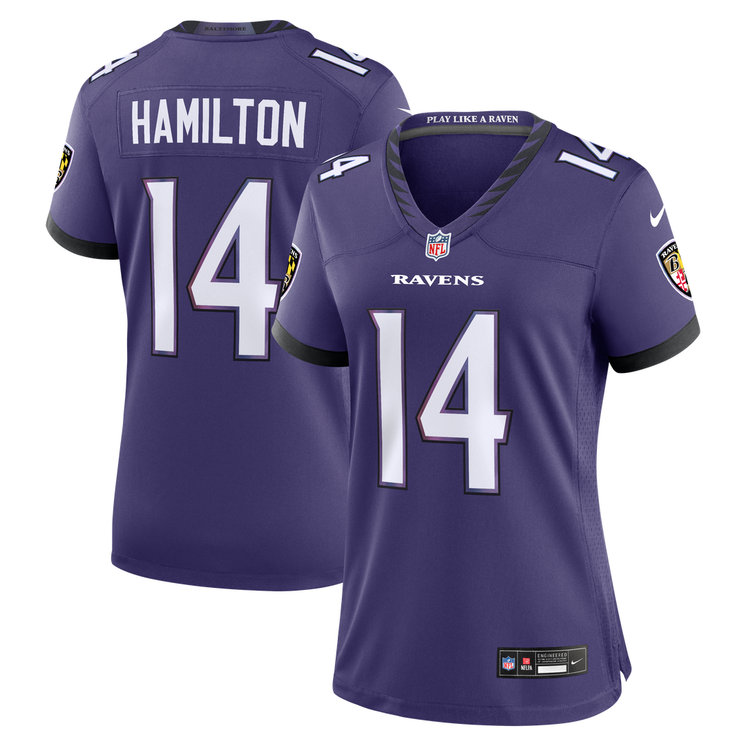 Kyle Hamilton Baltimore Ravens Nike Women's Alternate Game Jersey - Black Official NFL Team Apparel Football Fan Gear