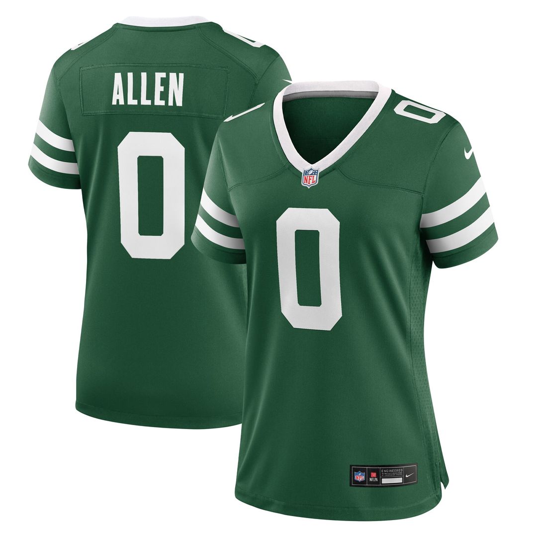 Braelon Allen New York Jets Nike Women's Game Jersey - Legacy Green Official NFL Team Apparel Football Fan Gear