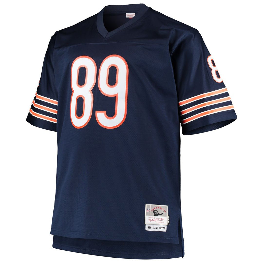 Mike Ditka Chicago Bears Mitchell & Ness Big & Tall 1966 Retired Player Replica Jersey - Navy Official NFL Team Apparel Football Fan Gear