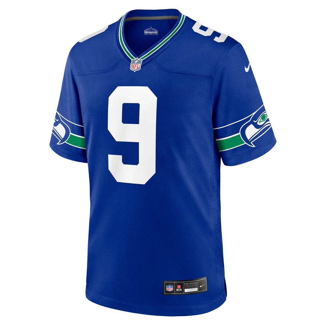 Kenneth Walker III Seattle Seahawks Nike Throwback Player Game Jersey - Royal Official NFL Team Apparel Football Fan Gear