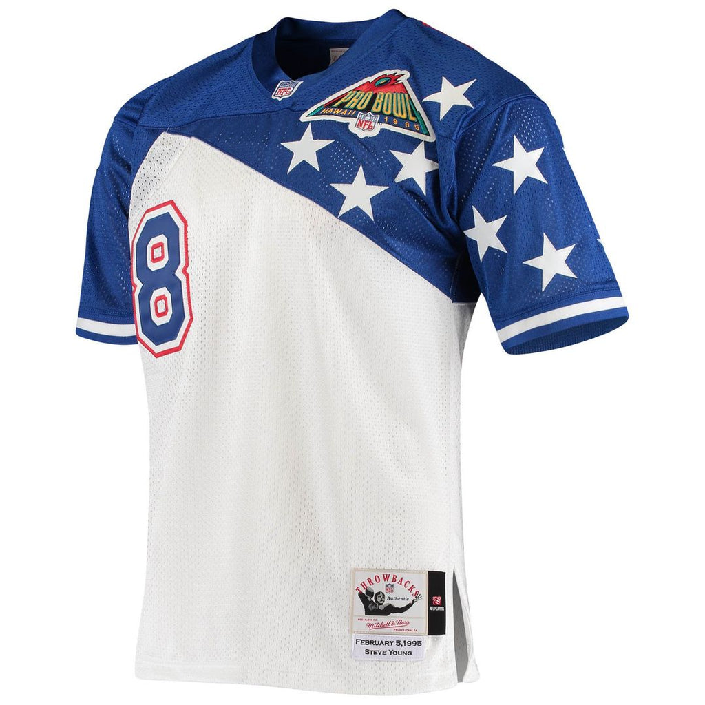 Steve Young NFC Mitchell & Ness 1994 Pro Bowl Authentic Jersey - White/Blue Official NFL Team Apparel Football Fan Gear