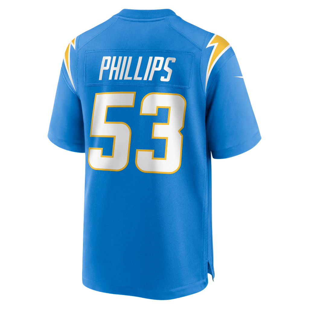 Del'Shawn Phillips Los Angeles Chargers Nike Team Game Jersey - Powder Blue Official NFL Team Apparel Football Fan Gear