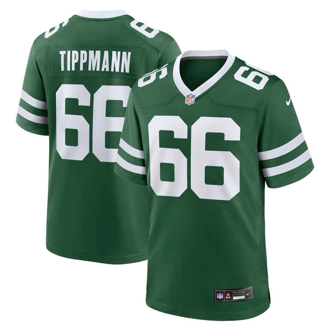 Joe Tippmann New York Jets Nike Team Game Jersey - Legacy Green Official NFL Team Apparel Football Fan Gear