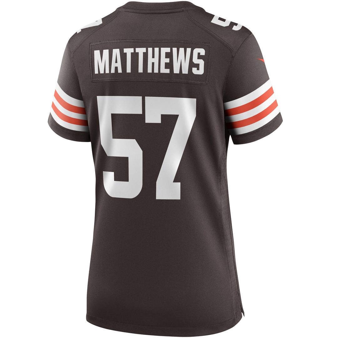 Clay Matthews Cleveland Browns Nike Women's Game Retired Player Jersey - Brown Official NFL Team Apparel Football Fan Gear