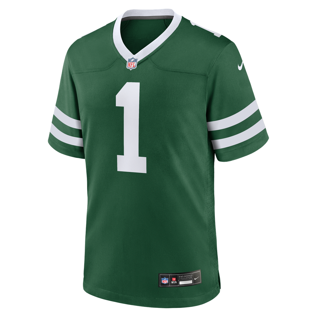 New York Jets Nike #1 Dad Game Jersey - Legacy Green Official NFL Team Apparel Football Fan Gear