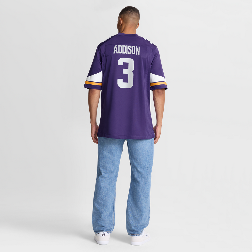 Jordan Addison Minnesota Vikings Nike Game Jersey - Purple Official NFL Team Apparel Football Fan Gear