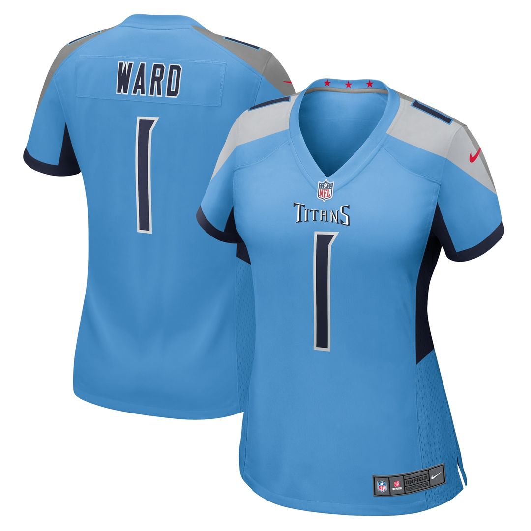 Cameron Ward Tennessee Titans Nike Women's Team Game Jersey - Light Blue Official NFL Team Apparel Football Fan Gear