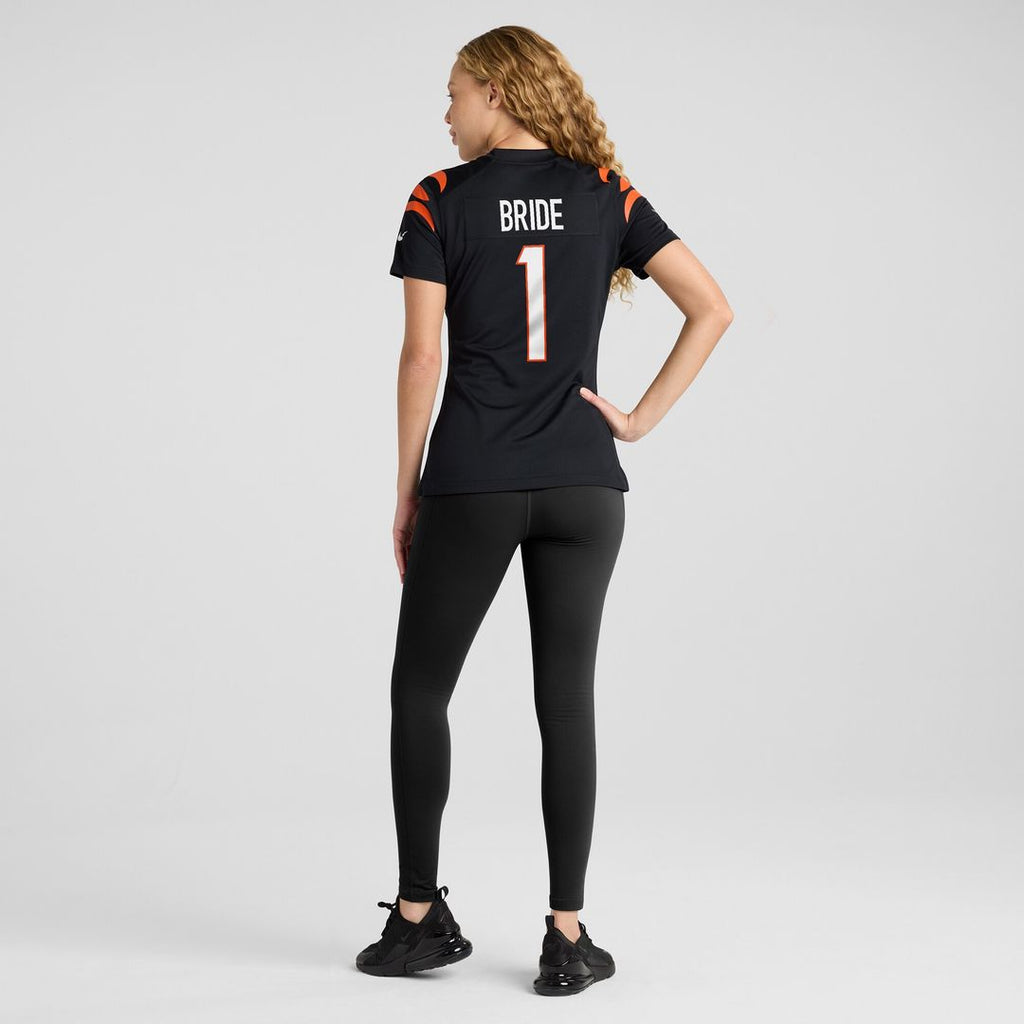 Number 1 Bride Cincinnati Bengals Nike Women's Game Jersey - Black Official NFL Team Apparel Football Fan Gear