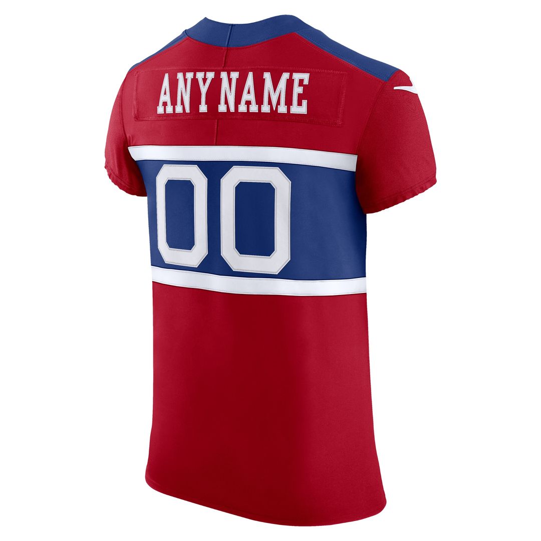 New York Giants Nike Alternate Vapor F.U.S.E. Elite Custom Jersey - Red Official NFL Team Apparel Football Fan Gear
