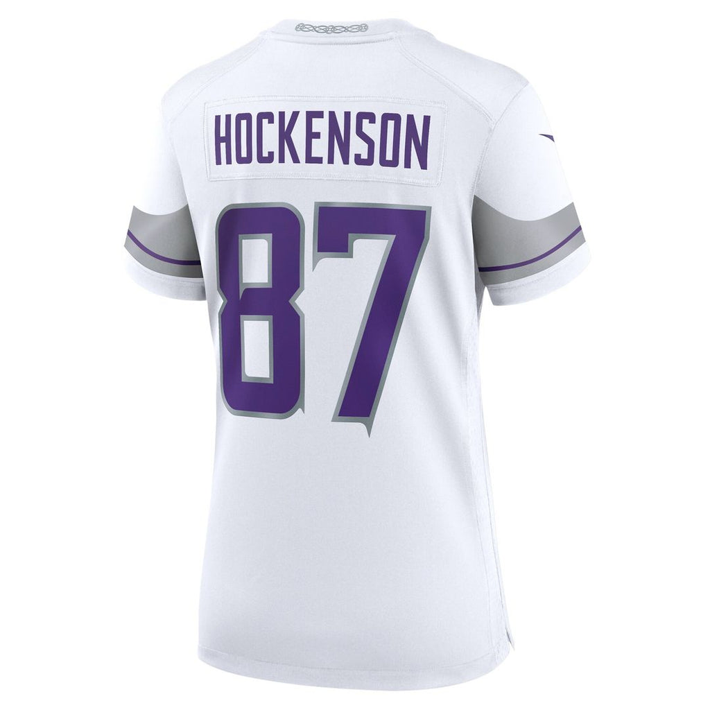T.J. Hockenson Minnesota Vikings Nike Women's Alternate Game Player Jersey - White Official NFL Team Apparel Football Fan Gear