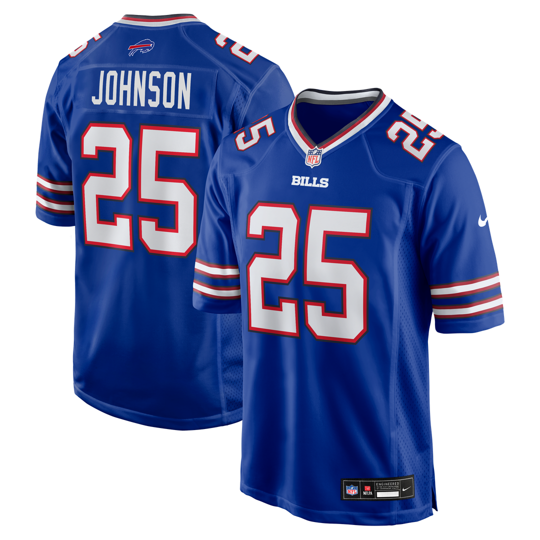 Ty Johnson Buffalo Bills Nike Team Game Jersey - Royal Official NFL Team Apparel Football Fan Gear