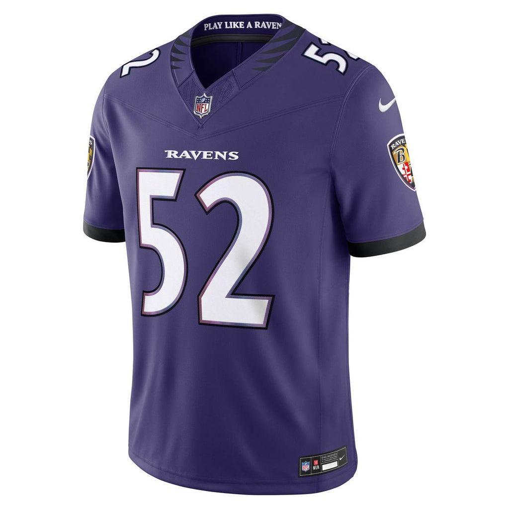 Ray Lewis Baltimore Ravens Nike Vapor F.U.S.E. Stitched Retired Limited Jersey - Purple Official NFL Team Apparel Football Fan Gear