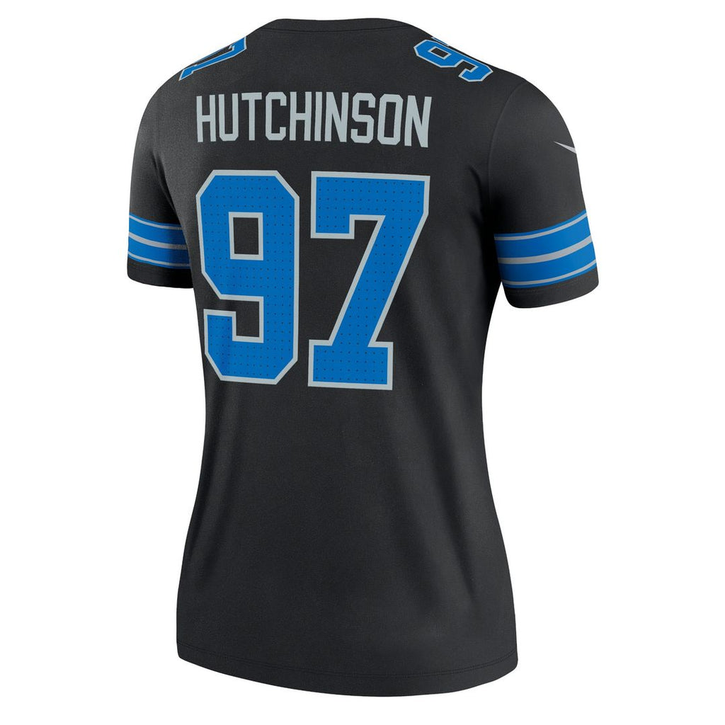 Aidan Hutchinson Detroit Lions Nike Women's Alternate Legend Player Performance Top - Black NFL Fan Gear Popular Style