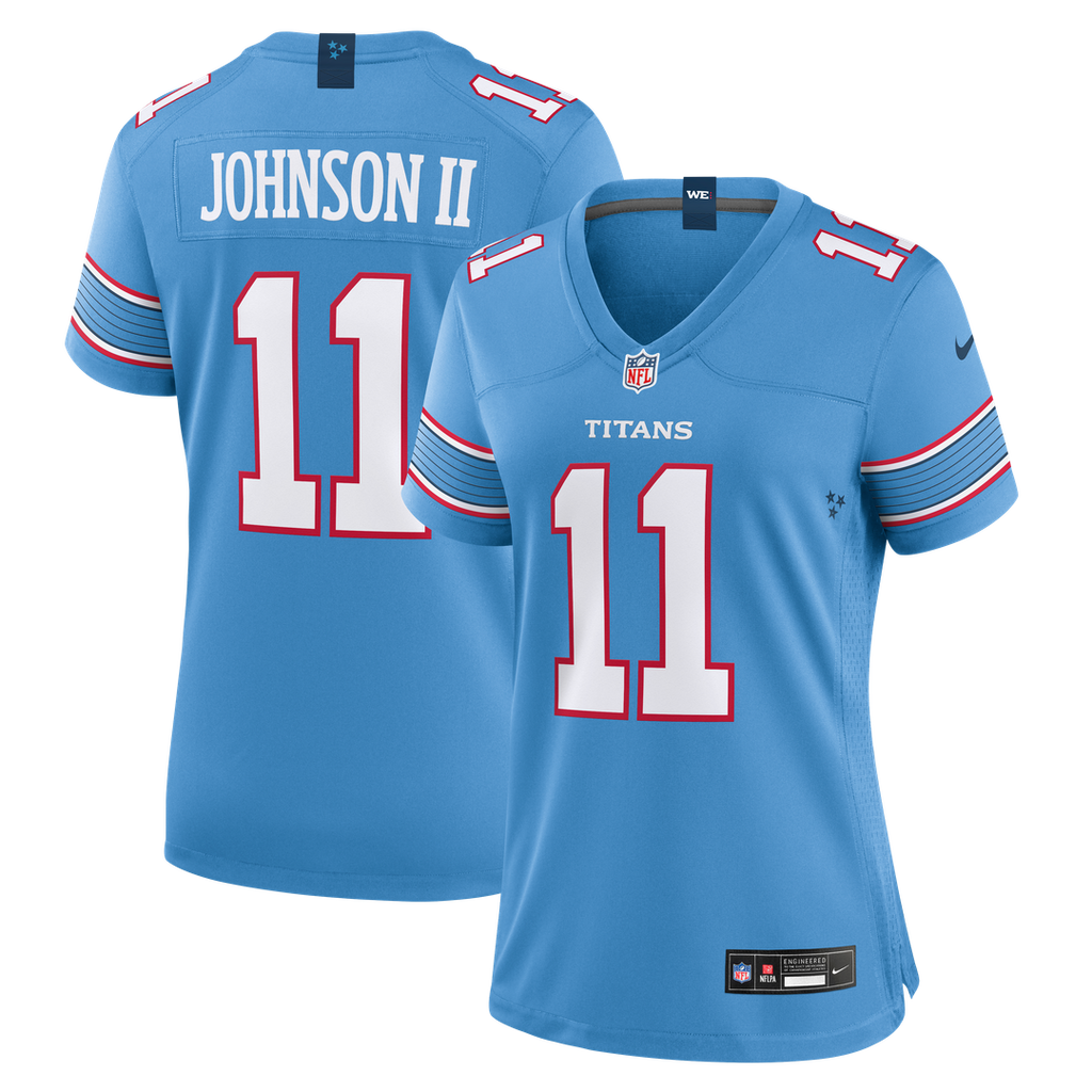 Jermaine Johnson II Tennessee Titans Nike Women's Team Game Jersey - Light Blue Official NFL Team Apparel Football Fan Gear
