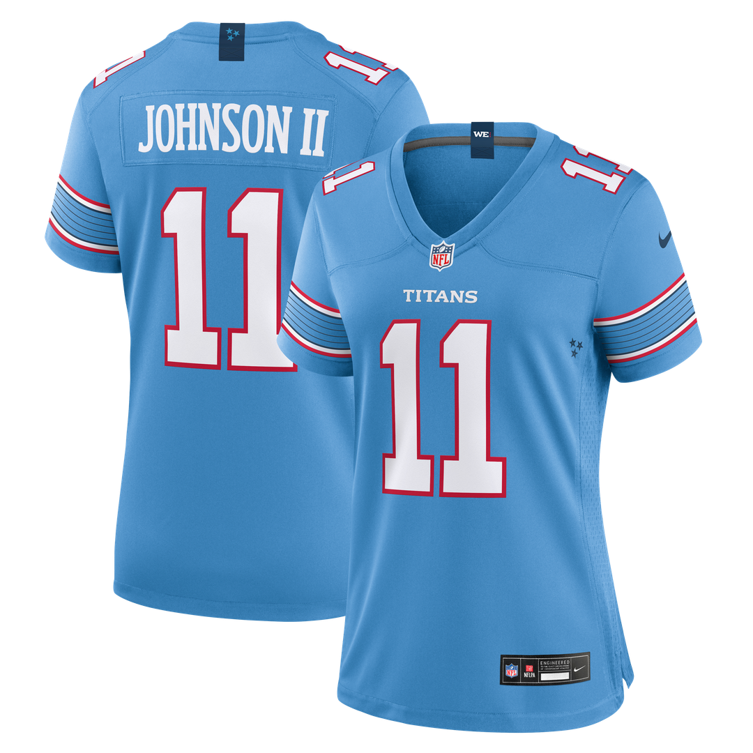Jermaine Johnson II Tennessee Titans Nike Women's Team Game Jersey - Light Blue Official NFL Team Apparel Football Fan Gear
