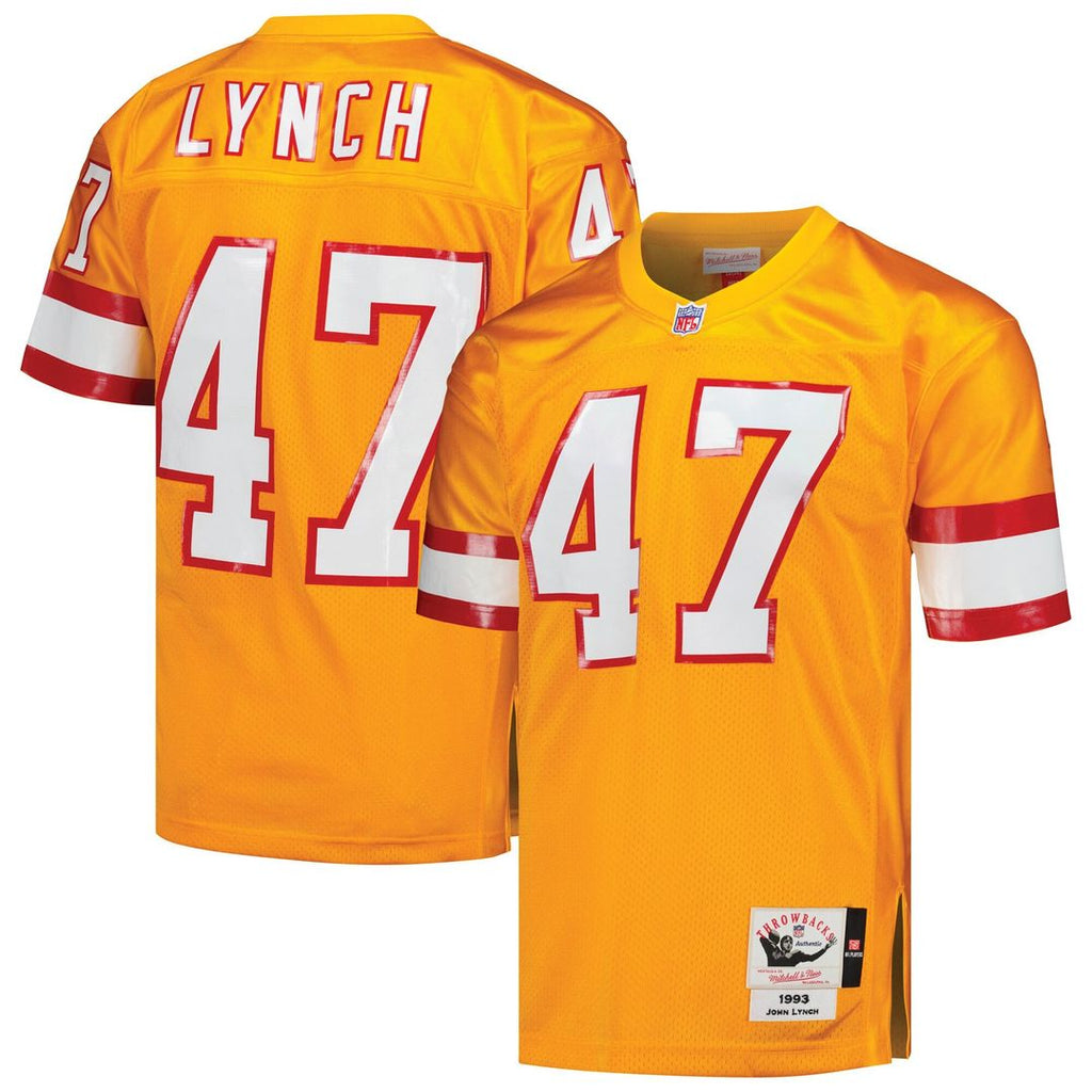 John Lynch Tampa Bay Buccaneers 1993 Mitchell & Ness Authentic Throwback Retired Player Jersey - Orange Official NFL Team Apparel Football Fan Gear