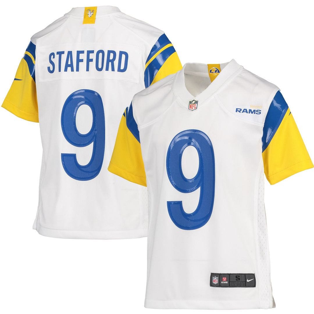Matthew Stafford Los Angeles Rams Nike Youth Game Jersey - Cream Official NFL Team Apparel Football Fan Gear