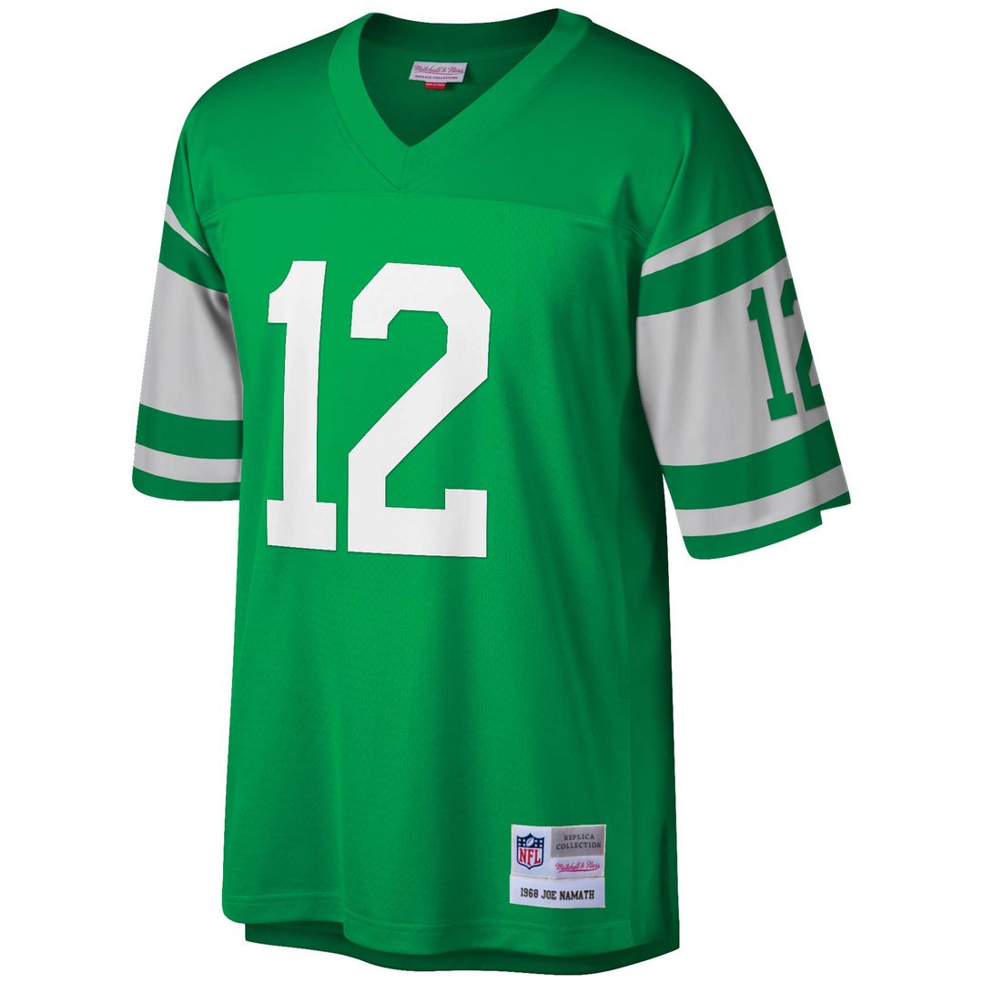 Joe Namath New York Jets Mitchell & Ness Legacy Replica Jersey - Kelly Green Official NFL Team Apparel Football Fan Gear