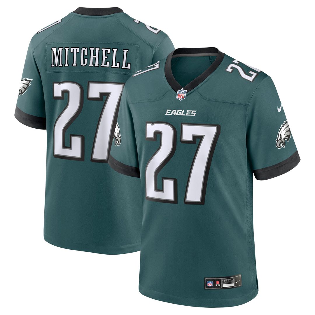 Quinyon Mitchell Philadelphia Eagles Nike Player Game Jersey - Midnight Green Official NFL Team Apparel Football Fan Gear