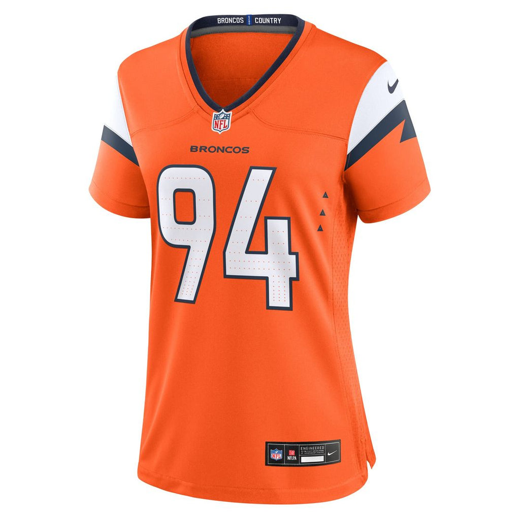 Jordan Jackson Denver Broncos Nike Women's Team Game Jersey - Orange Official NFL Team Apparel Football Fan Gear