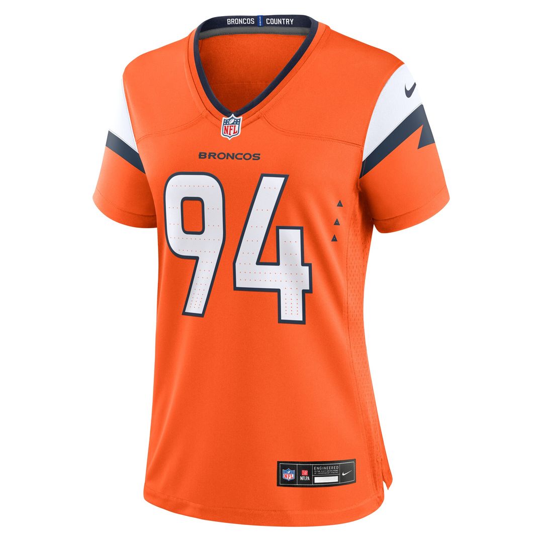 Jordan Jackson Denver Broncos Nike Women's Team Game Jersey - Orange Official NFL Team Apparel Football Fan Gear