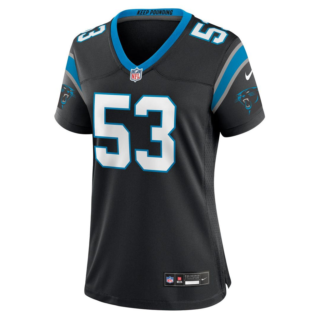 Claudin Cherelus Carolina Panthers Nike Women's Team Game Jersey - Black Official NFL Team Apparel Football Fan Gear
