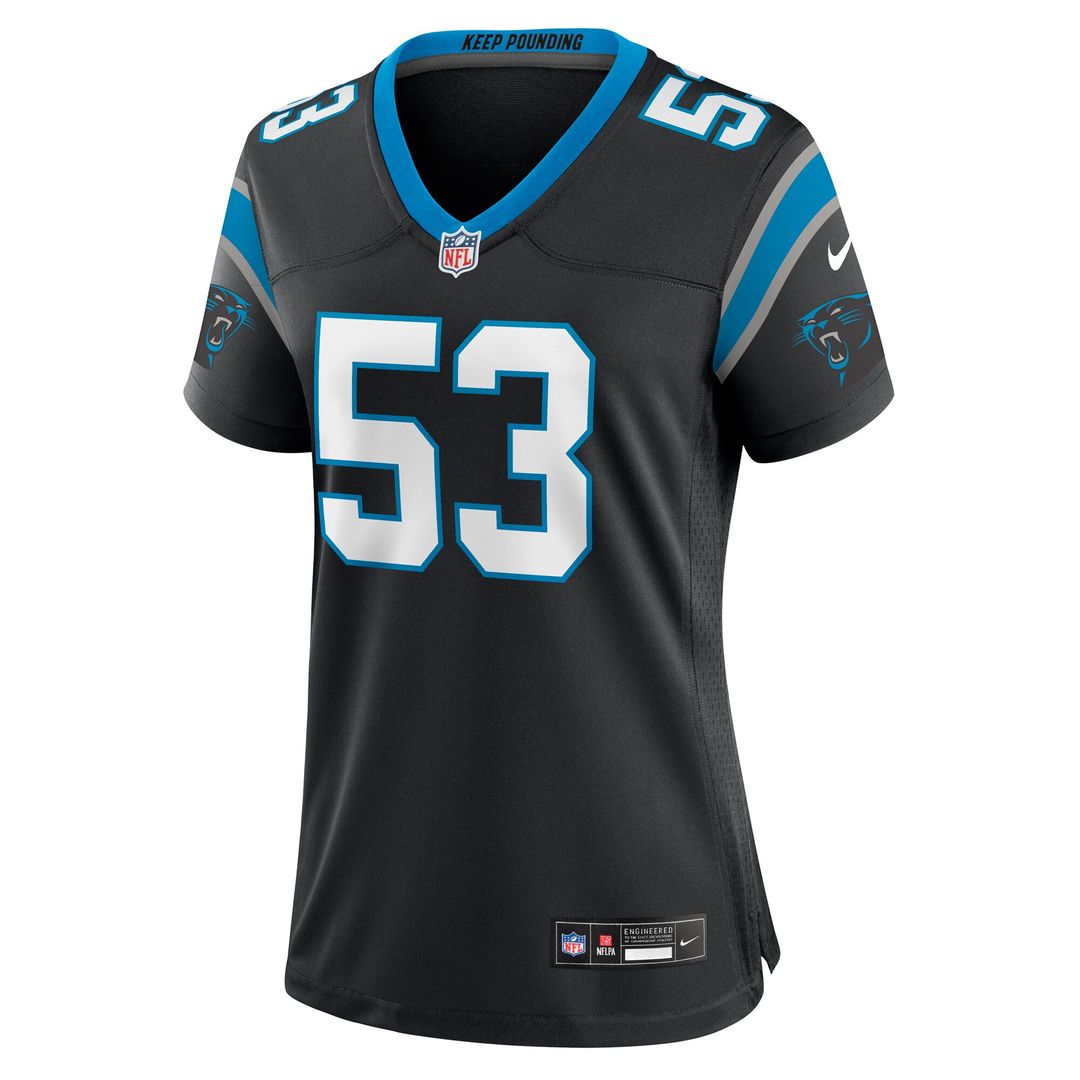 Claudin Cherelus Carolina Panthers Nike Women's Team Game Jersey - Black Official NFL Team Apparel Football Fan Gear