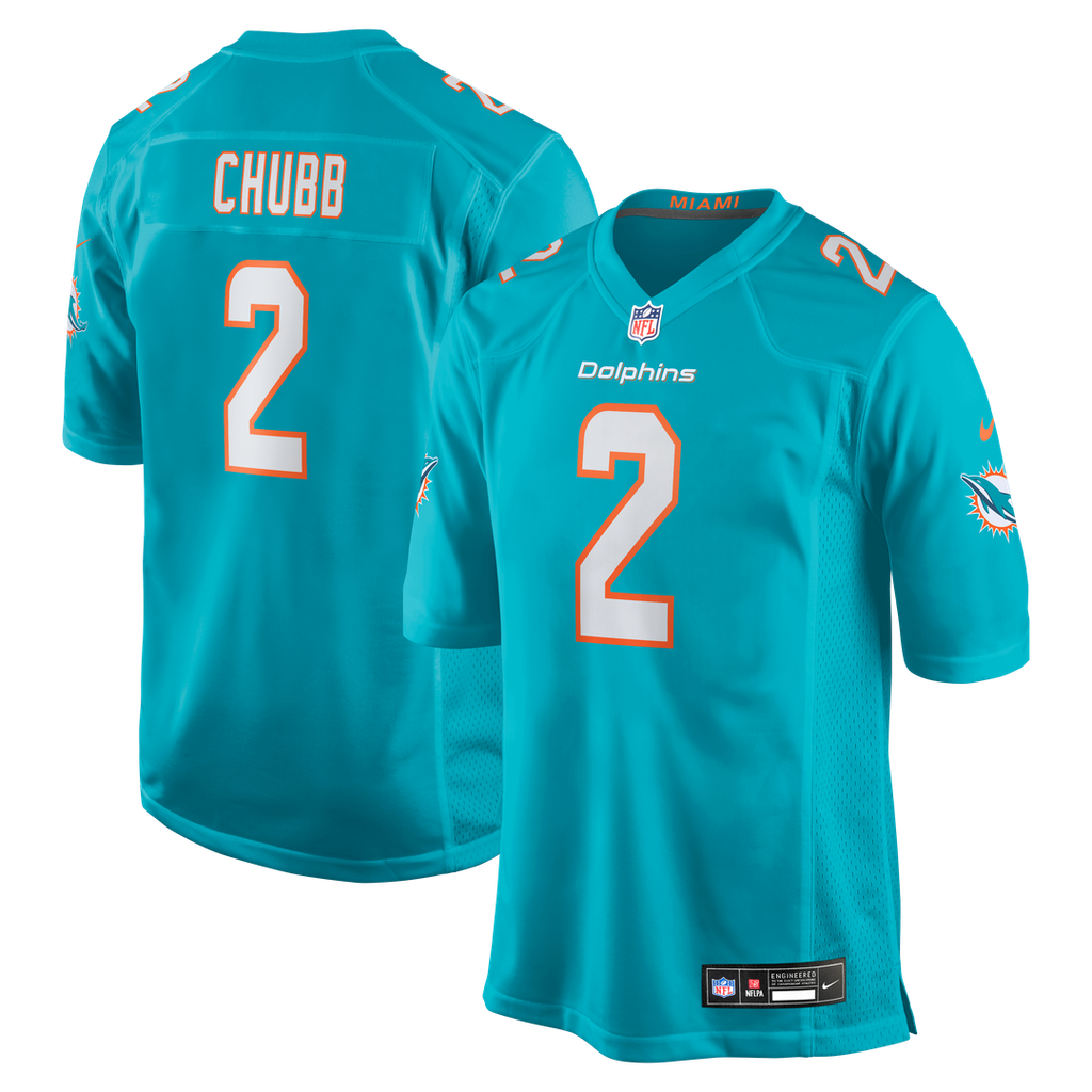 Bradley Chubb Miami Dolphins Nike Game Player Jersey - Aqua Official NFL Team Apparel Football Fan Gear