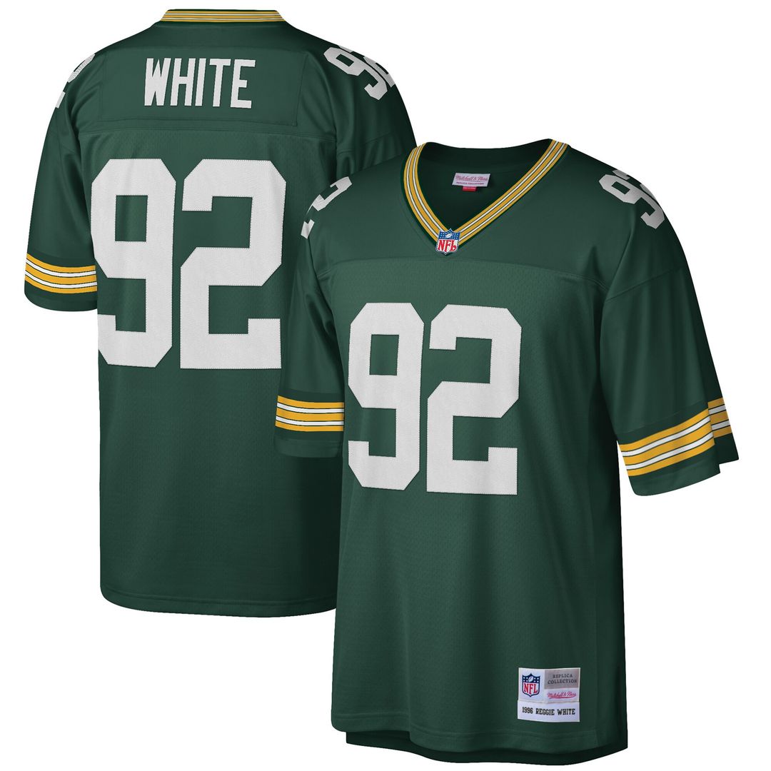 Reggie White Green Bay Packers Mitchell & Ness Big & Tall 1996 Retired Player Replica Jersey - Green Official NFL Team Apparel Football Fan Gear