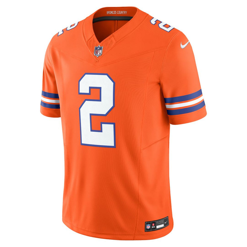 Patrick Surtain II Denver Broncos Nike Alternate Mile High Collection 1977 Throwback Vapor F.U.S.E. Limited Jersey - Orange Official NFL Team Apparel