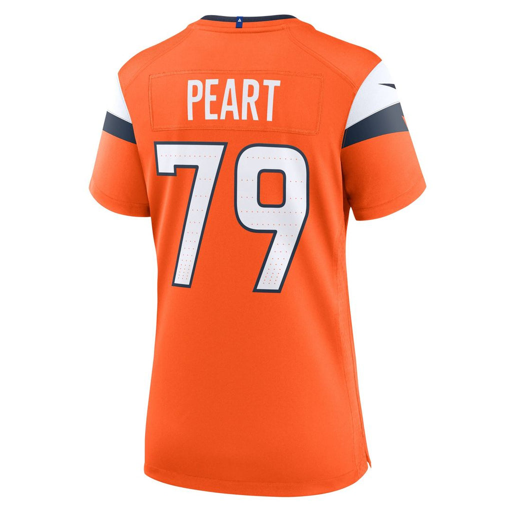 Matt Peart Denver Broncos Nike Women's Team Game Jersey - Orange Official NFL Team Apparel Football Fan Gear