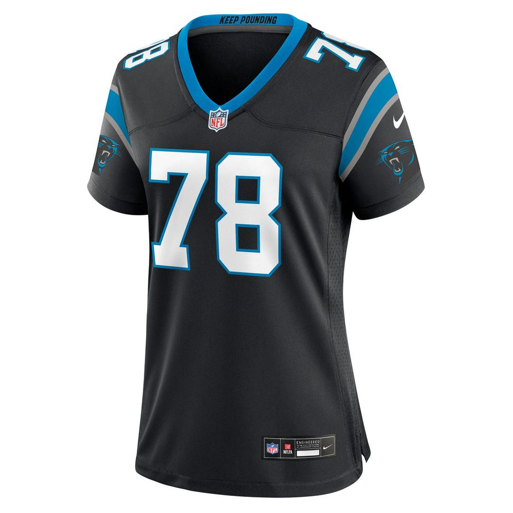 Popo Aumavae Carolina Panthers Nike Women's Team Game Jersey - Black Official NFL Team Apparel Football Fan Gear