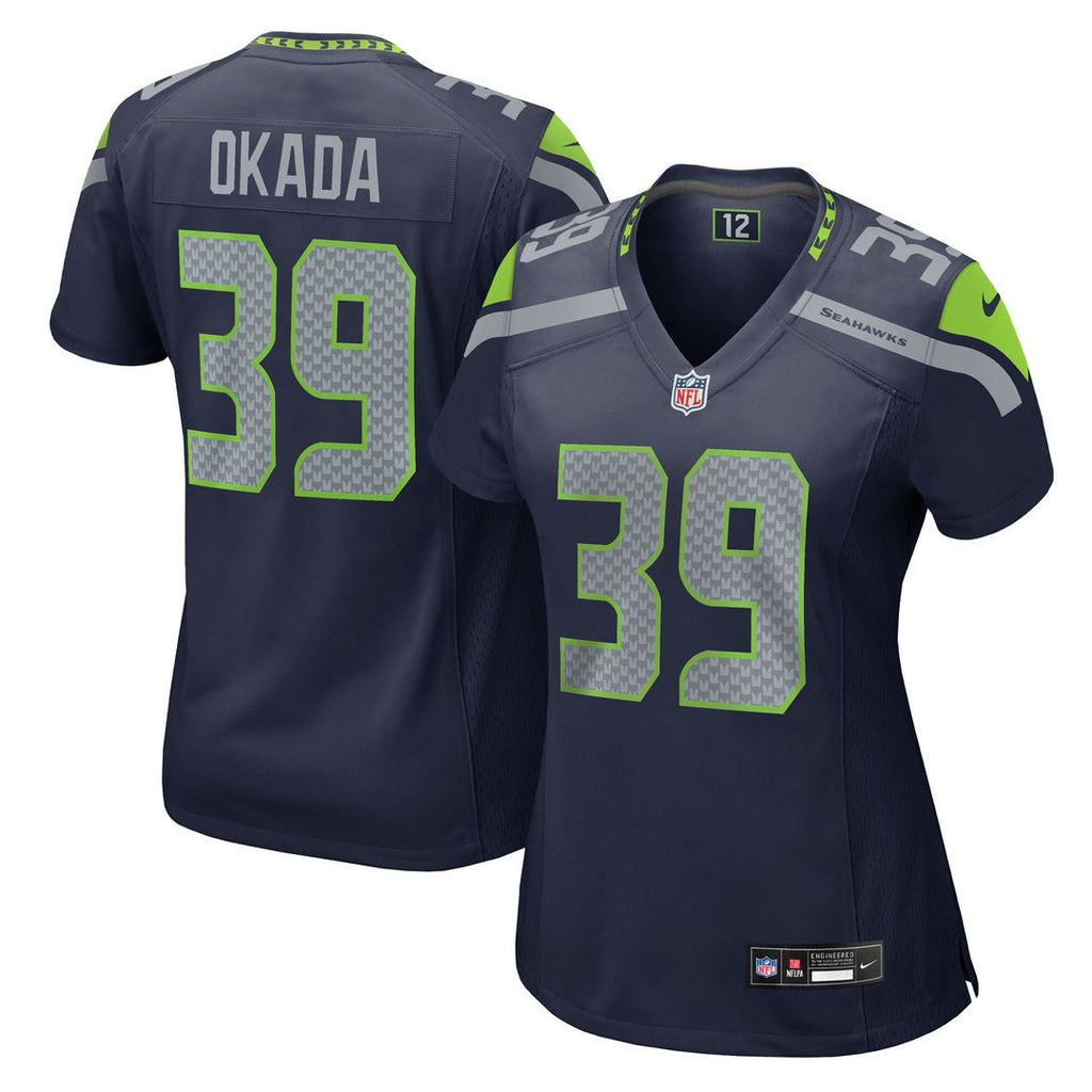 Ty Okada Seattle Seahawks Nike Women's Team Game Jersey - College Navy Official NFL Team Apparel Football Fan Gear