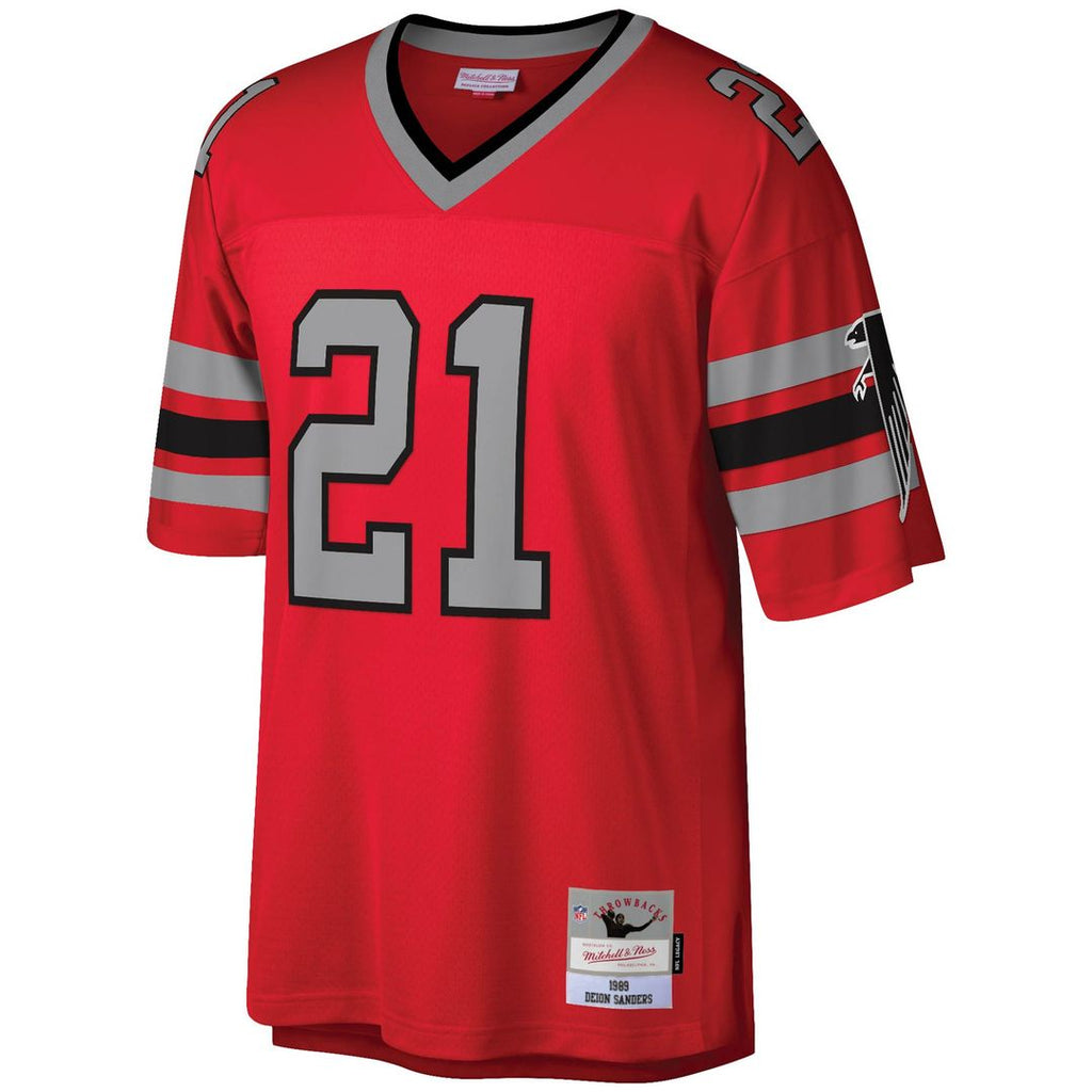 Deion Sanders Atlanta Falcons Mitchell & Ness Legacy Replica Jersey - White Official NFL Team Apparel Football Fan Gear
