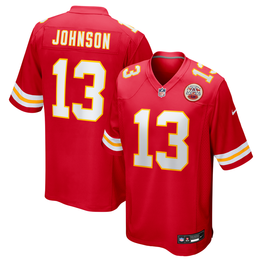 Nazeeh Johnson Kansas City Chiefs Nike Game Player Jersey - Red Official NFL Team Apparel Football Fan Gear