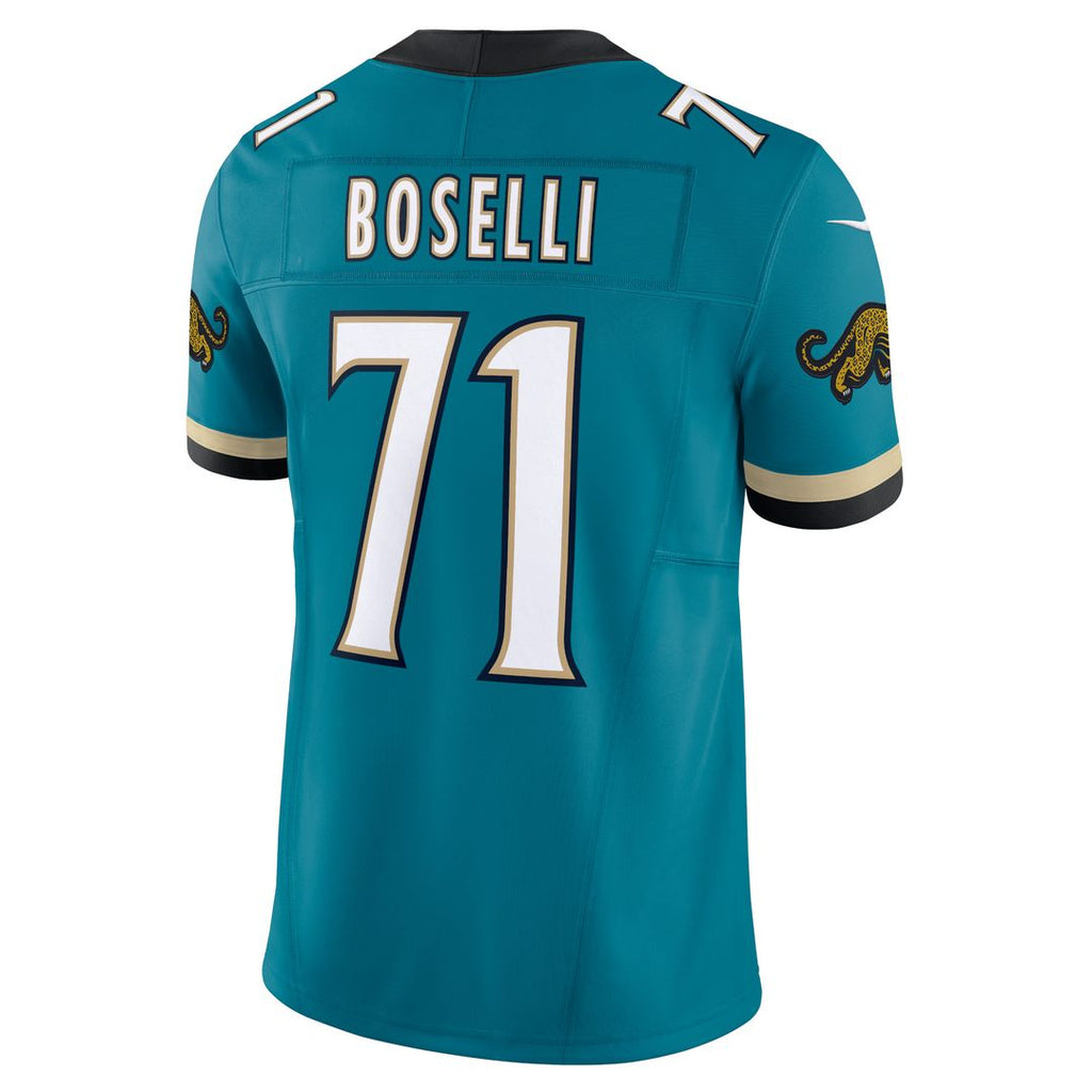 Tony Boselli Jacksonville Jaguars Nike Prowler Throwback Vapor F.U.S.E. Limited Retired Player Jersey - Teal Official NFL Team Apparel Football Fan Ge