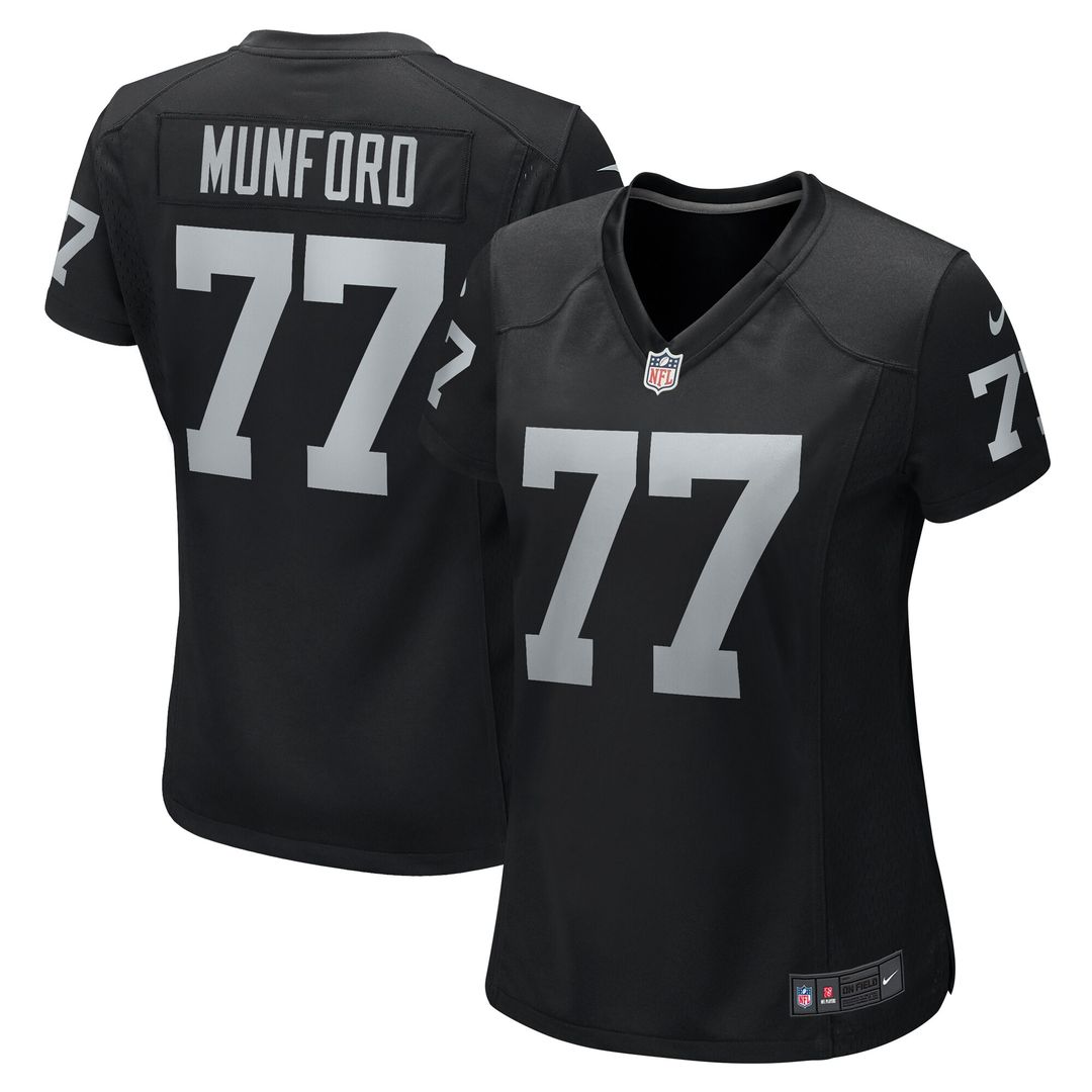 Thayer Munford Jr. Las Vegas Raiders Nike Women's Team Game Jersey - Black Official NFL Team Apparel Football Fan Gear