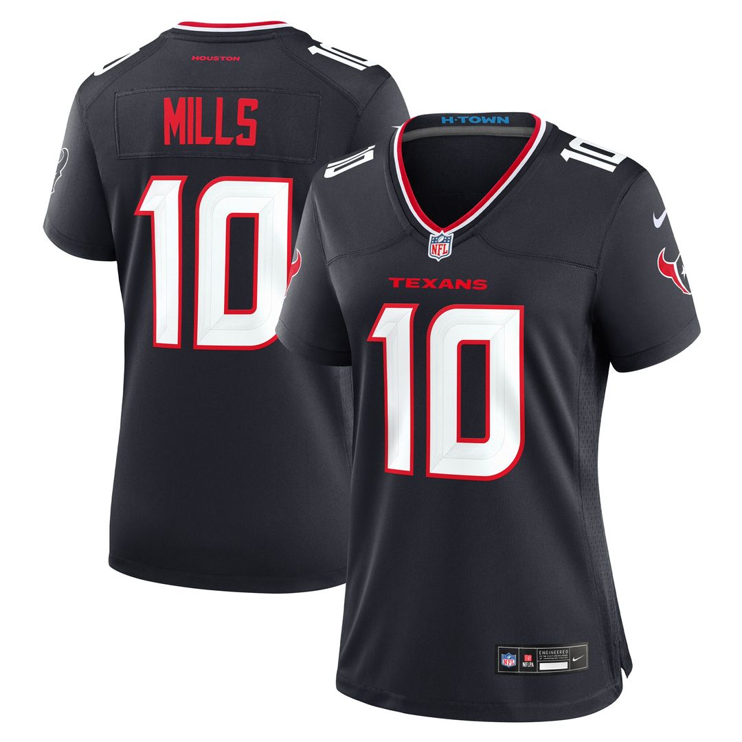Davis Mills Houston Texans Nike Women's Team Game Jersey - Navy Official NFL Team Apparel Football Fan Gear