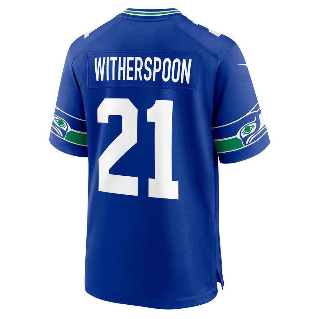 Devon Witherspoon Seattle Seahawks Nike Throwback Player Game Jersey - Royal Official NFL Team Apparel Football Fan Gear
