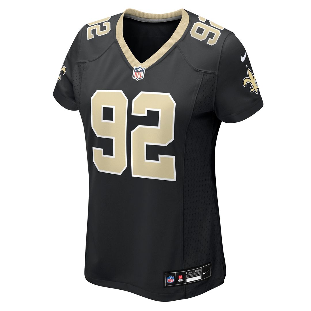 Davon Godchaux New Orleans Saints Nike Women's Team Game Jersey - Black Official NFL Team Apparel Football Fan Gear