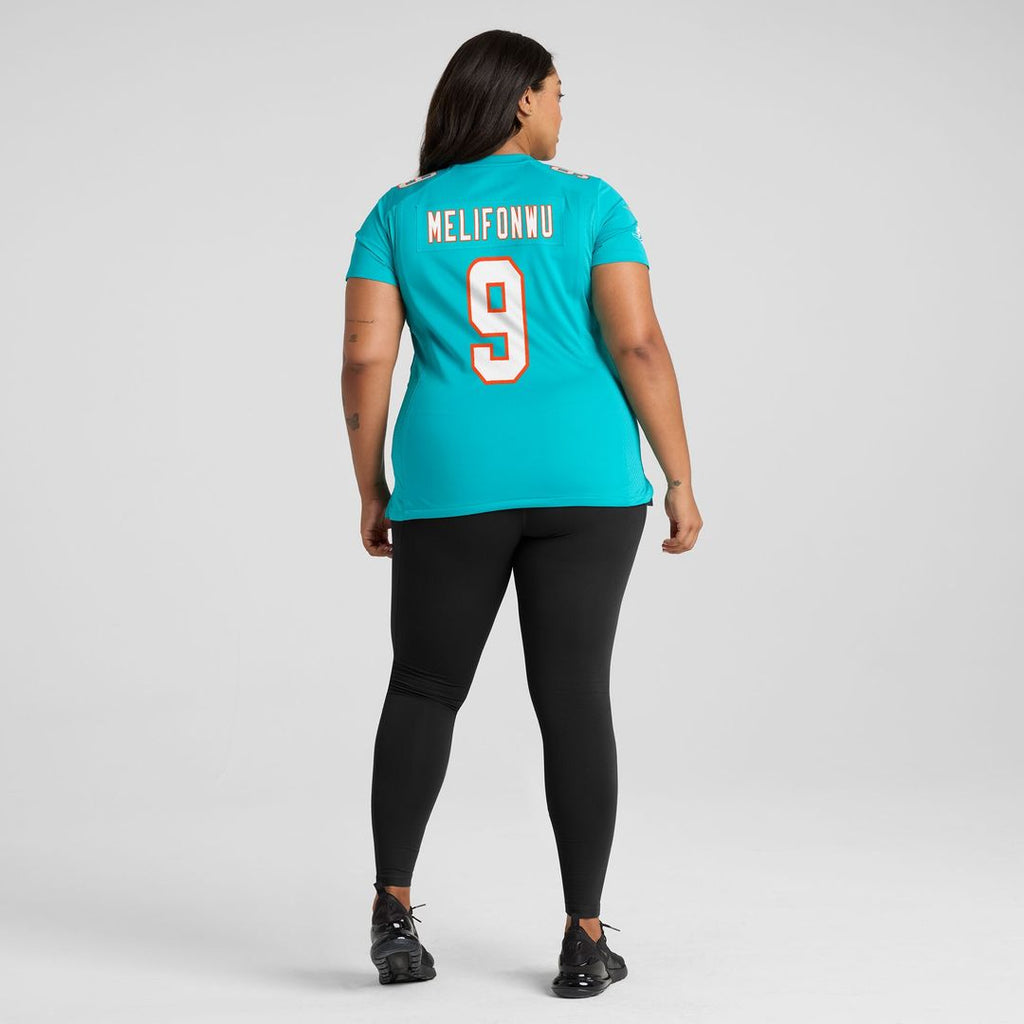 Ifeatu Melifonwu Miami Dolphins Nike Women's Team Game Jersey - Aqua Official NFL Team Apparel Football Fan Gear