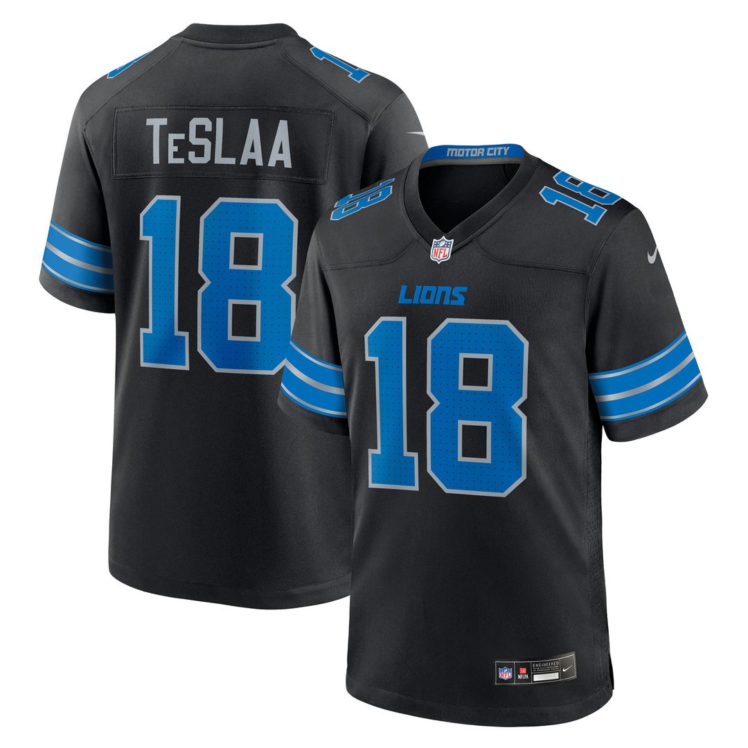 Isaac TeSlaa Detroit Lions Nike Alternate Game Player Jersey - Black Official NFL Team Apparel Football Fan Gear