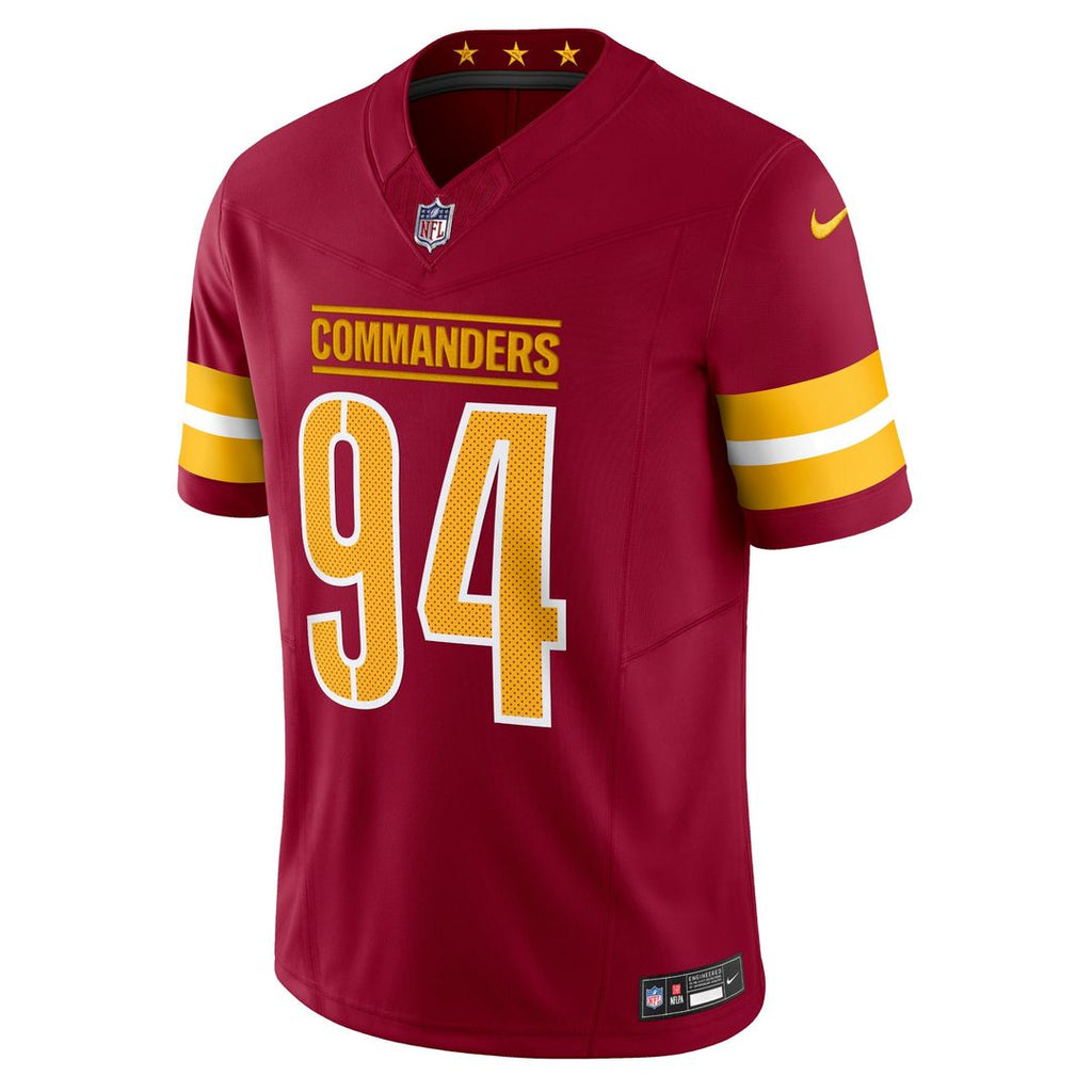 Daron Payne Washington Commanders Nike Vapor F.U.S.E. Limited Jersey - Burgundy Official NFL Team Apparel Football Fan Gear