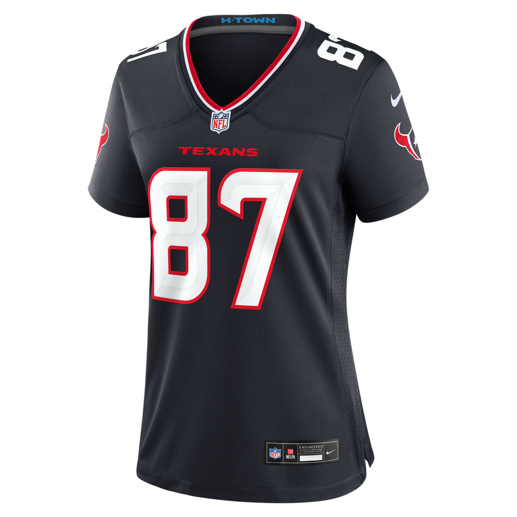 Foster Moreau Houston Texans Nike Women's Team Game Jersey - Navy Official NFL Team Apparel Football Fan Gear