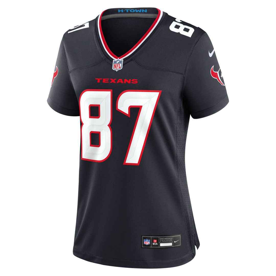 Foster Moreau Houston Texans Nike Women's Team Game Jersey - Navy Official NFL Team Apparel Football Fan Gear