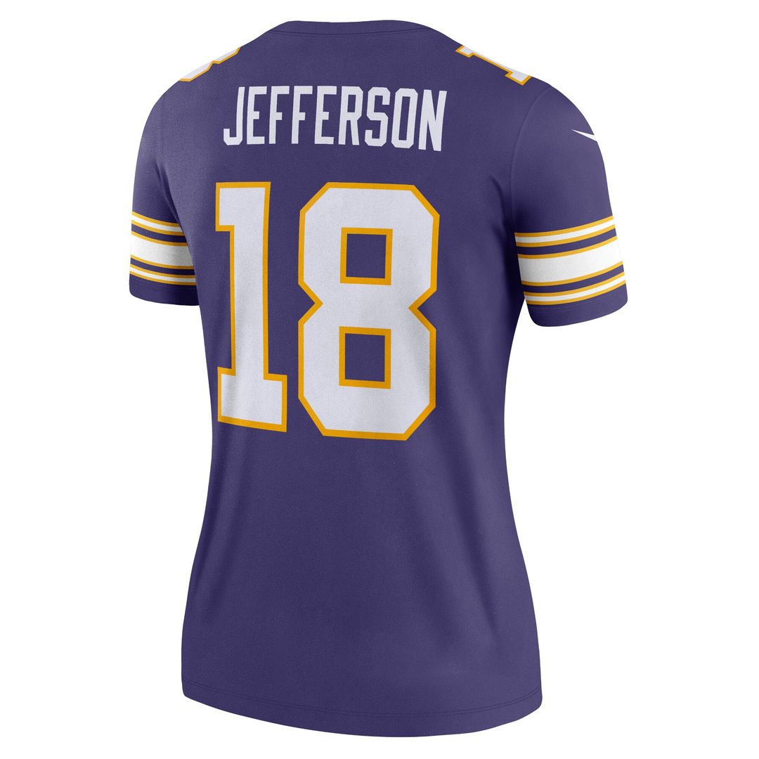 Justin Jefferson Minnesota Vikings Nike Women's Alternate Legend Player Performance Top - Purple NFL Fan Gear Popular Style