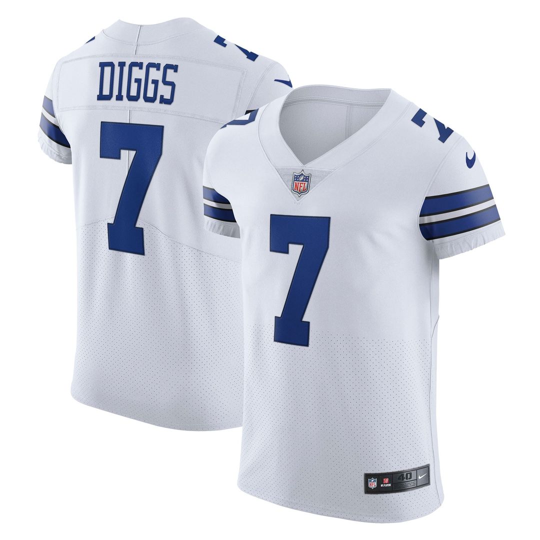 Trevon Diggs Dallas Cowboys Nike Vapor Elite Jersey - White Official NFL Team Apparel Football Fan Gear