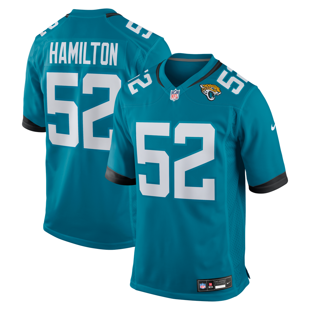 DaVon Hamilton Jacksonville Jaguars Nike Game Jersey - Teal Official NFL Team Apparel Football Fan Gear