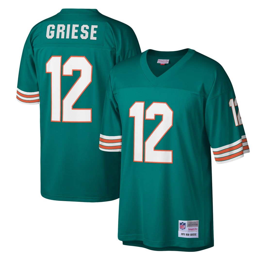 Bob Griese Miami Dolphins Mitchell & Ness Legacy Replica Jersey - Aqua Official NFL Team Apparel Football Fan Gear