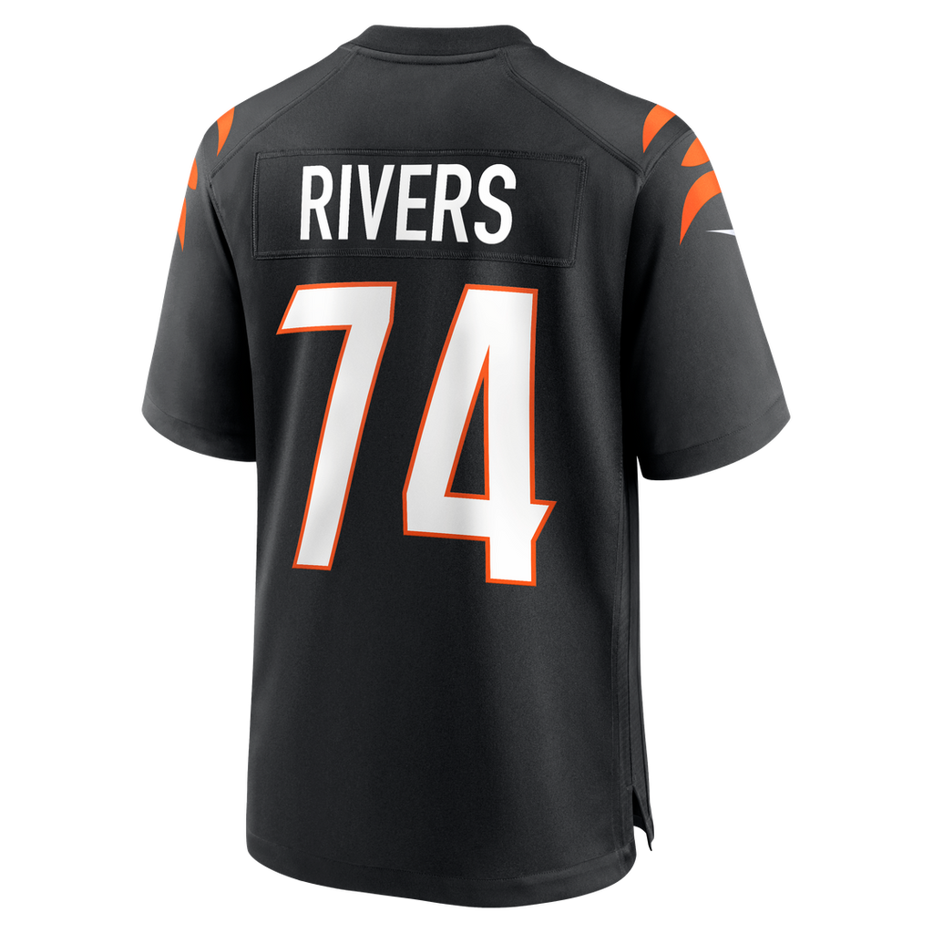Jalen Rivers Cincinnati Bengals Nike Team Game Jersey - Black Official NFL Team Apparel Football Fan Gear